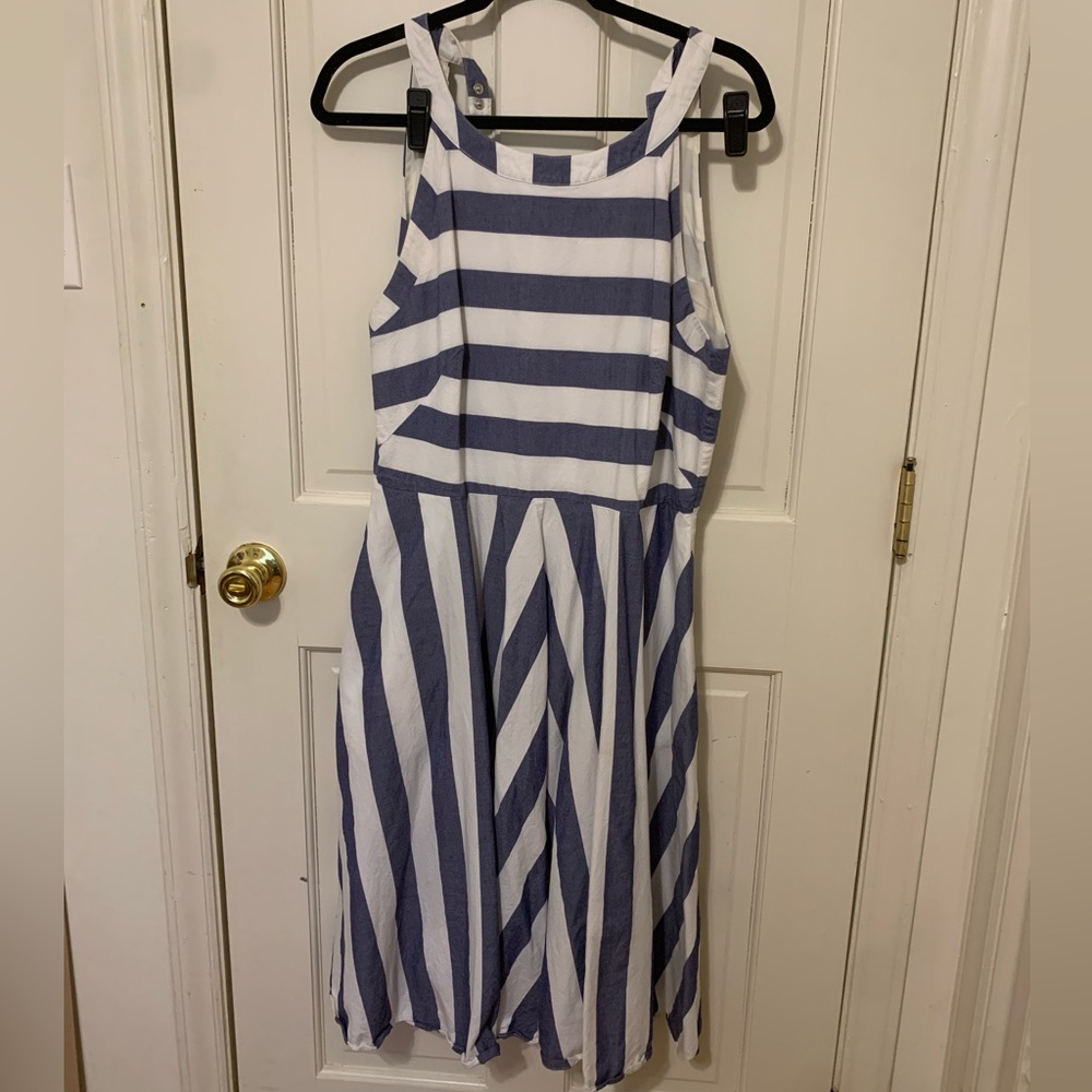 Eliza J striped chambray sundress